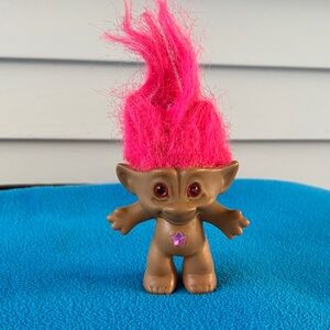 Troll Doll - Pink Belly Jewel Star Pink Hair Vintage ACE